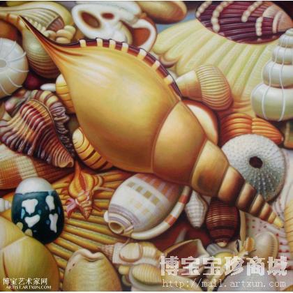 油画; - 埃拉(金英姬) 装饰画 — 《海螺》— 01 类别: 静物油画j